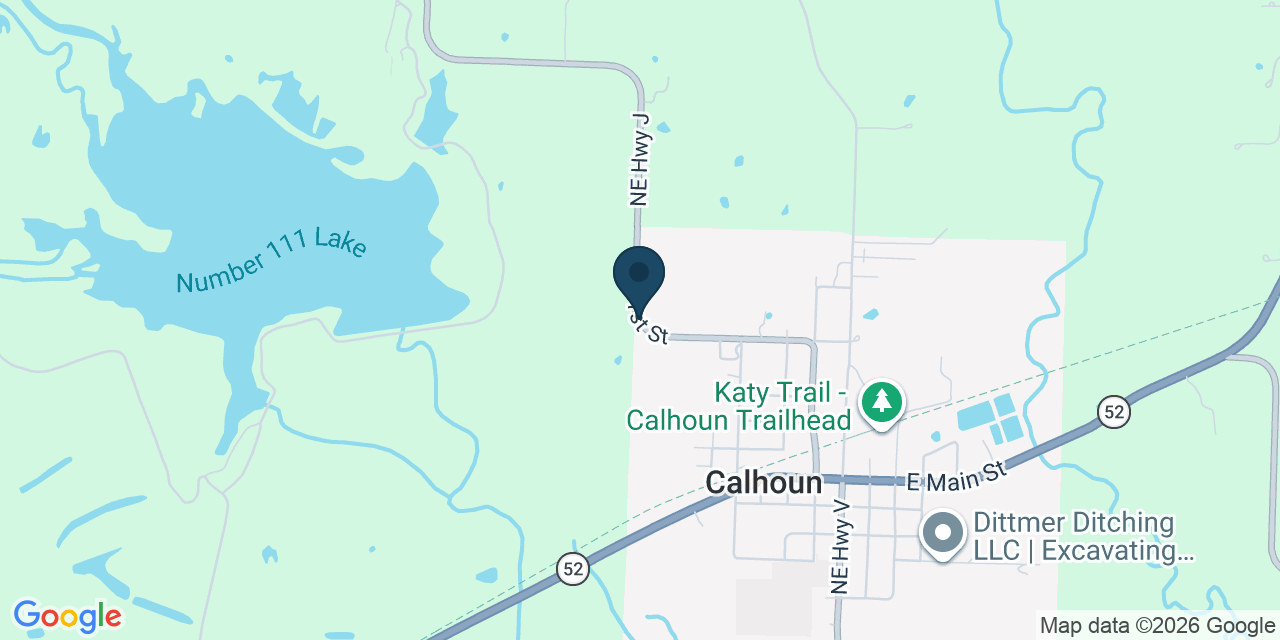 Map showing Calhoun, Henry County, MO