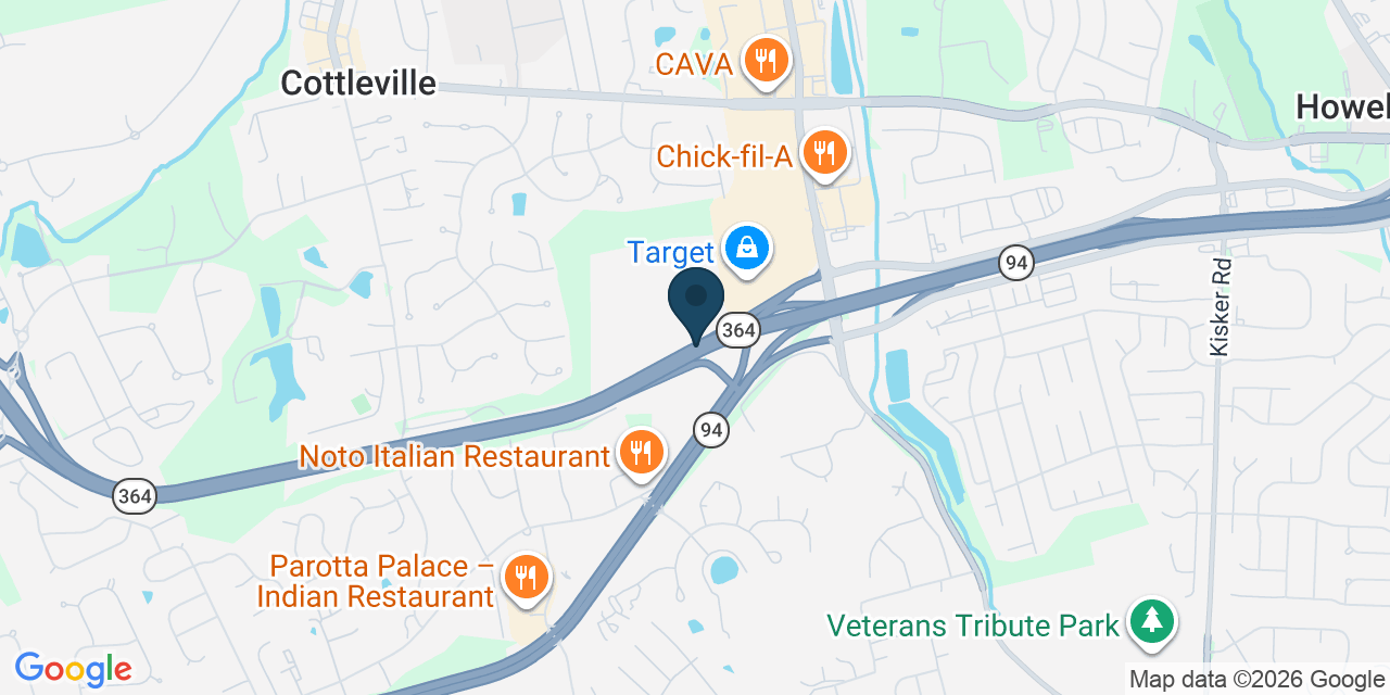 Map showing St Charles, St Charles County, MO