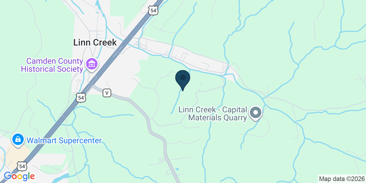 Map showing Climax Springs, Camden County, MO