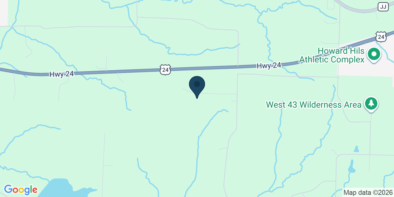 Map showing Huntsville, Randolph County, MO