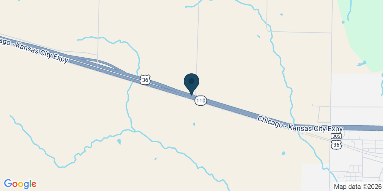 Map showing Hunnewell, Shelby County, MO