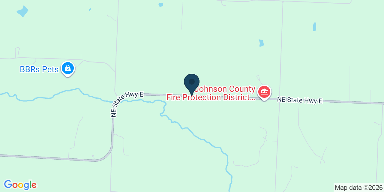Map showing Johnson County, MO