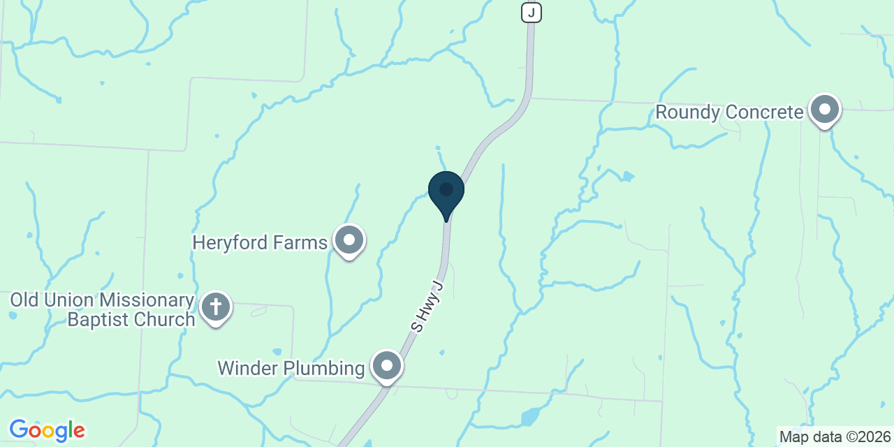 Map showing Stockton, Cedar County, MO