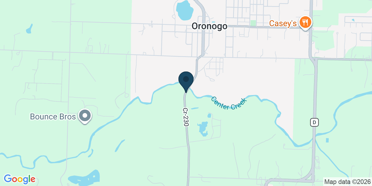 Map showing Oronogo, Jasper County, MO