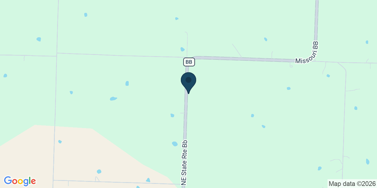 Map showing Bates County, MO