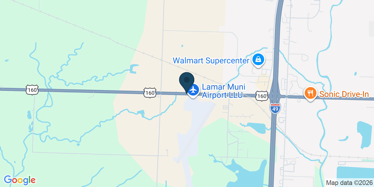 Map showing Lamar, Barton County, MO