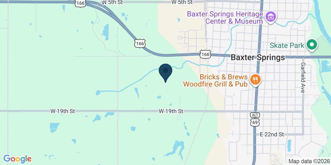 Map showing Lanagan, McDonald County, MO