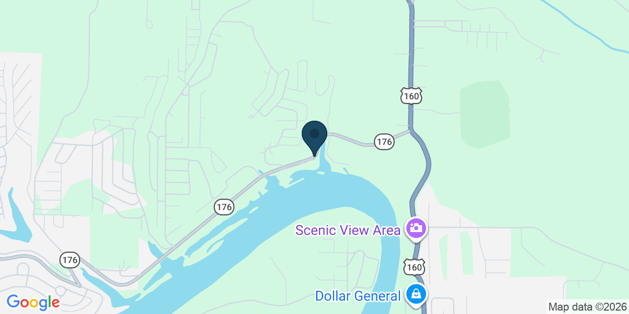 Map showing Rockaway Beach, Taney County, MO