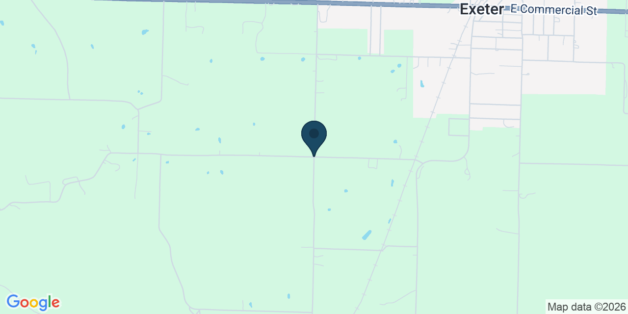 Map showing Exeter, Barry County, MO