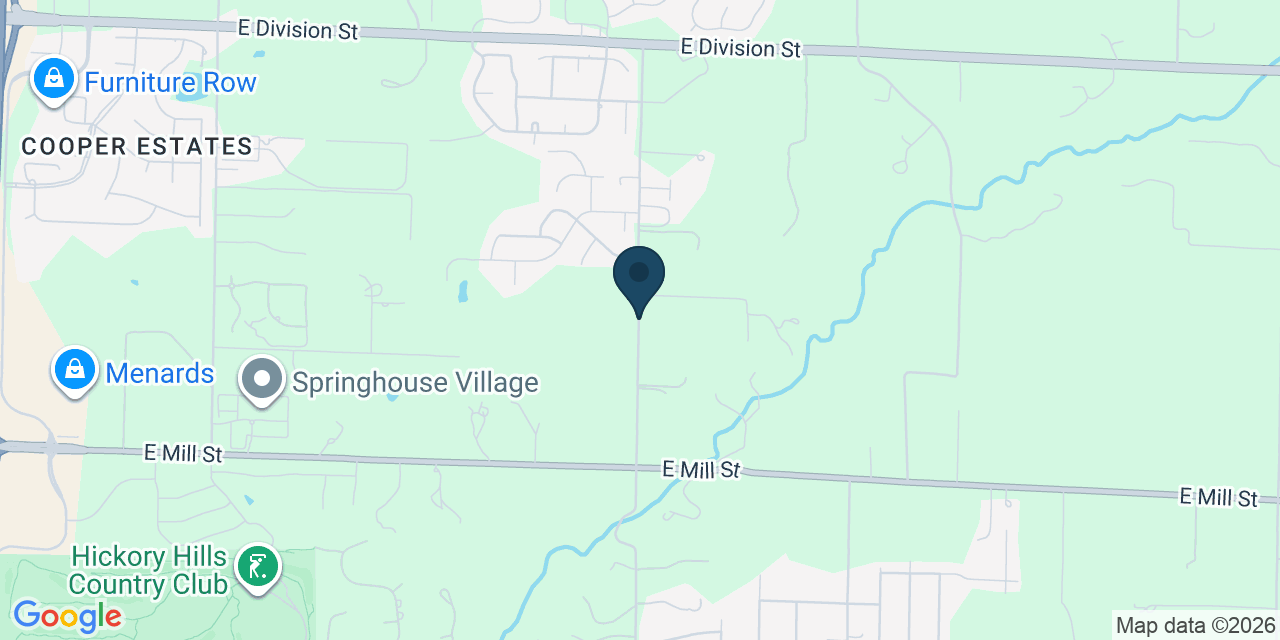 Map showing Springfield, Greene County, MO