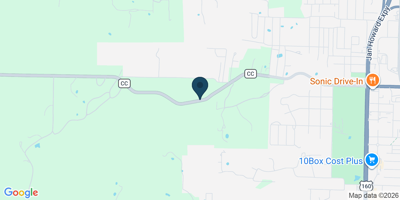 Map showing West Plains, Howell County, MO