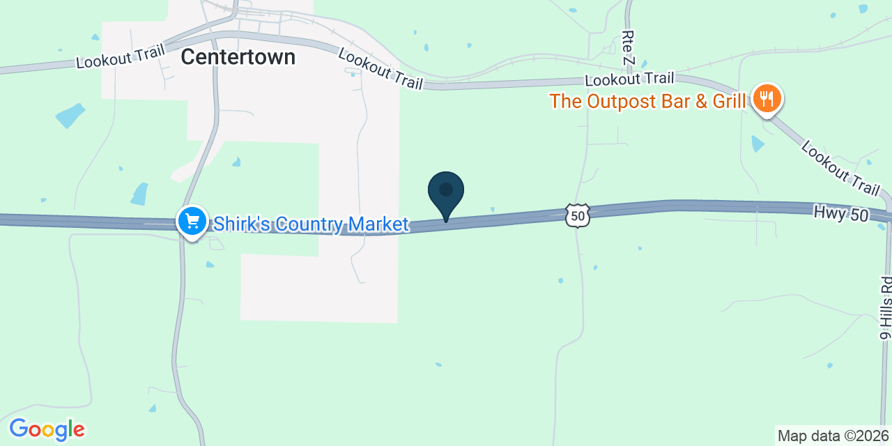 Map showing Cole County, MO