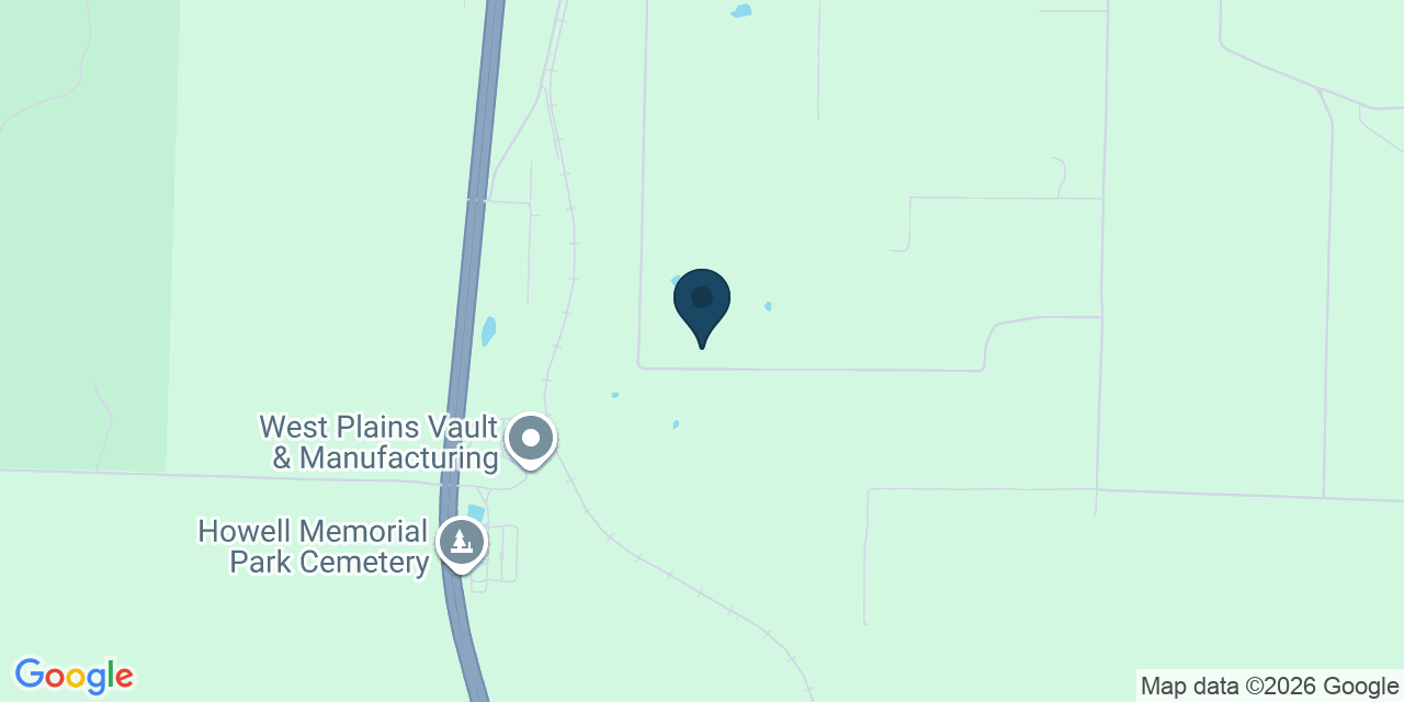 Map showing Howell County, MO