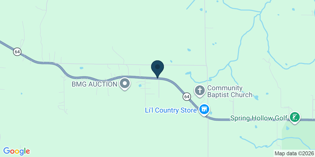 Map showing Lebanon, Laclede County, MO