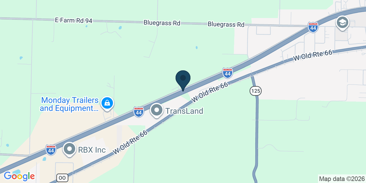 Map showing Strafford, Greene County, MO