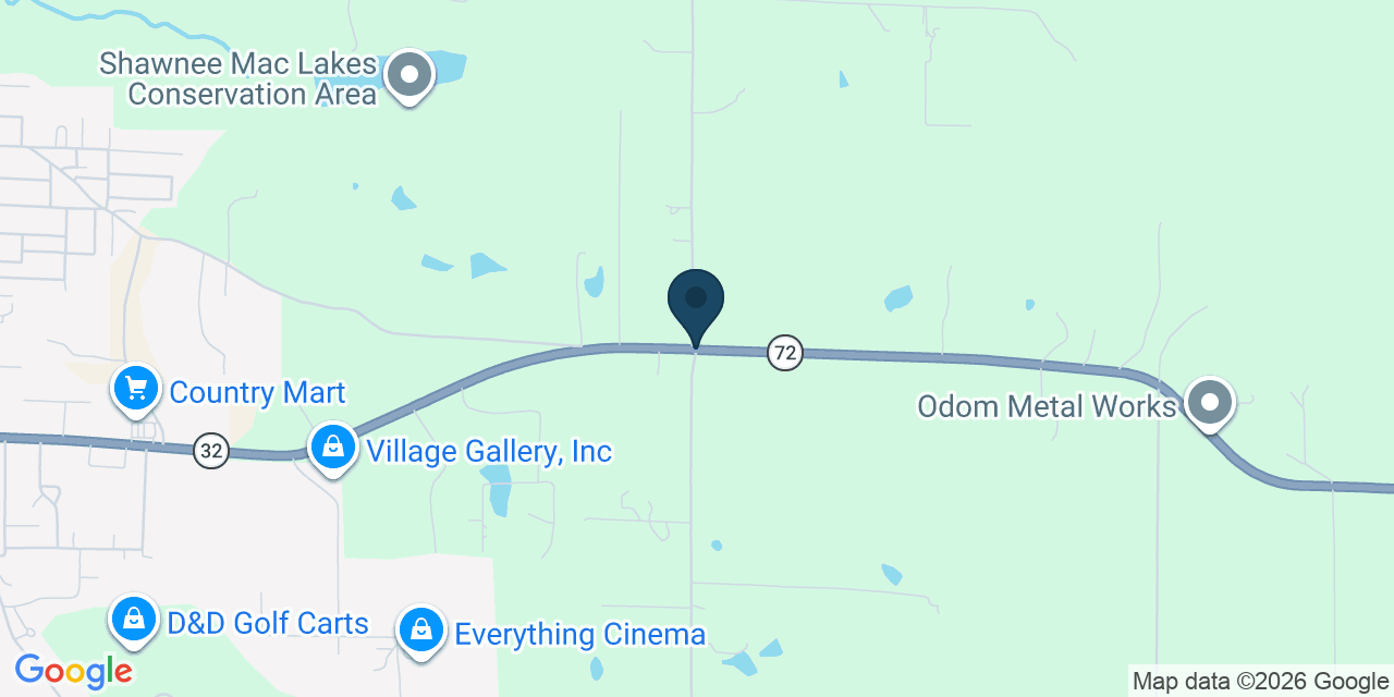 Map showing Dent County, MO