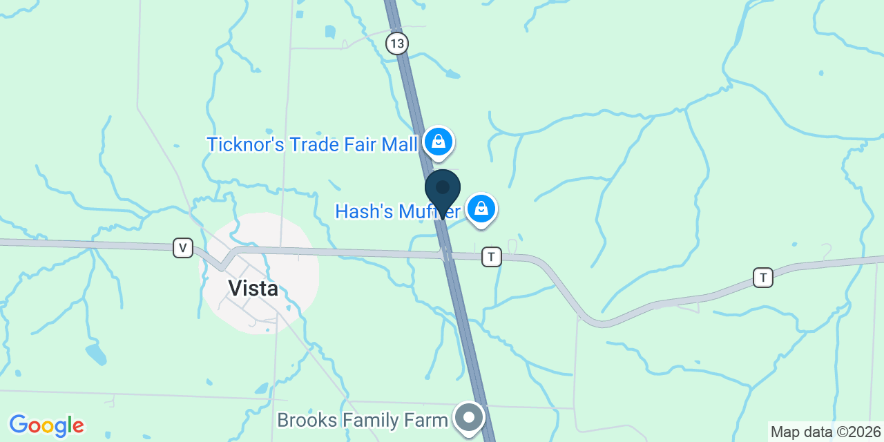 Map showing Vista, St Clair County, MO