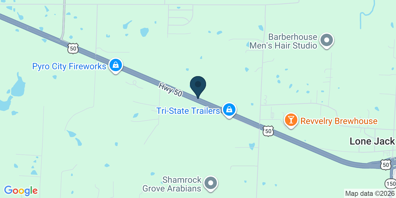 Map showing Jackson County, MO