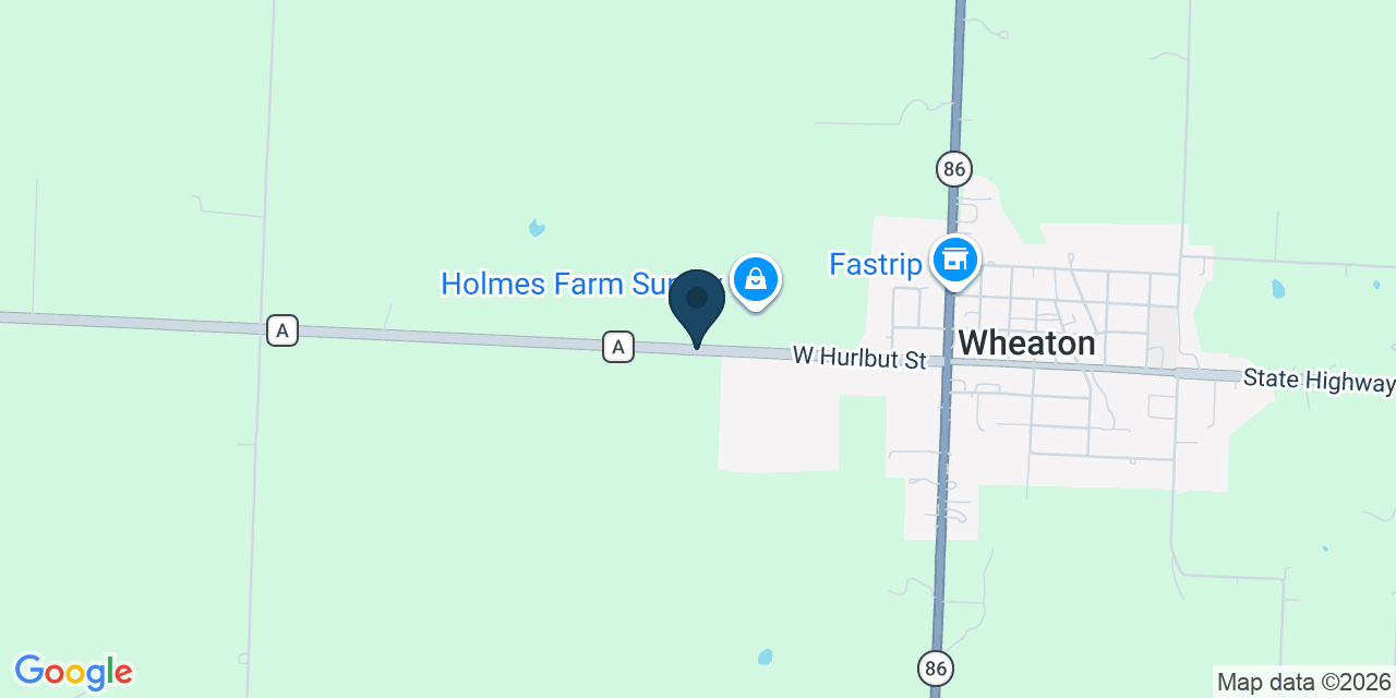 Map showing Wheaton, Newton County, MO