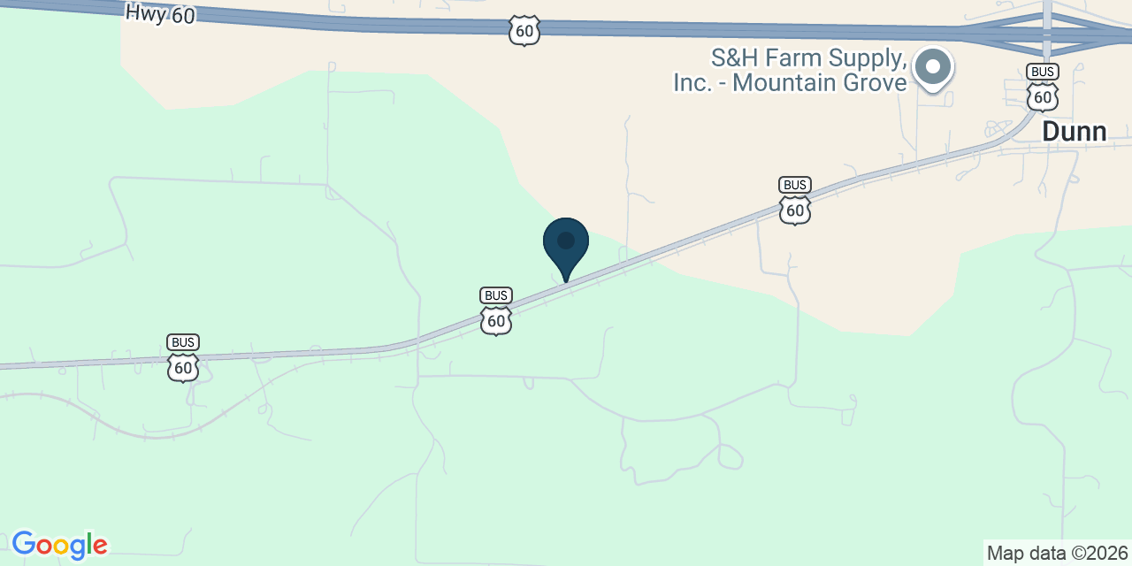Map showing Mountain Grove, Texas County, MO