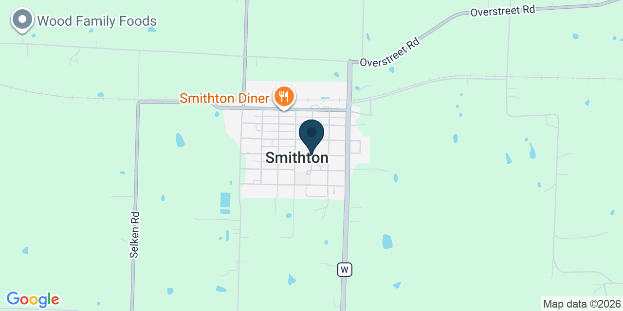 Map showing Smithton, Pettis County, MO