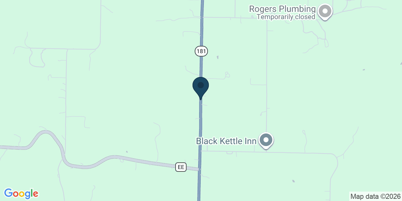 Map showing Cabool, Texas County, MO
