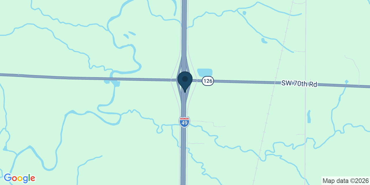 Map showing Lamar, Barton County, MO