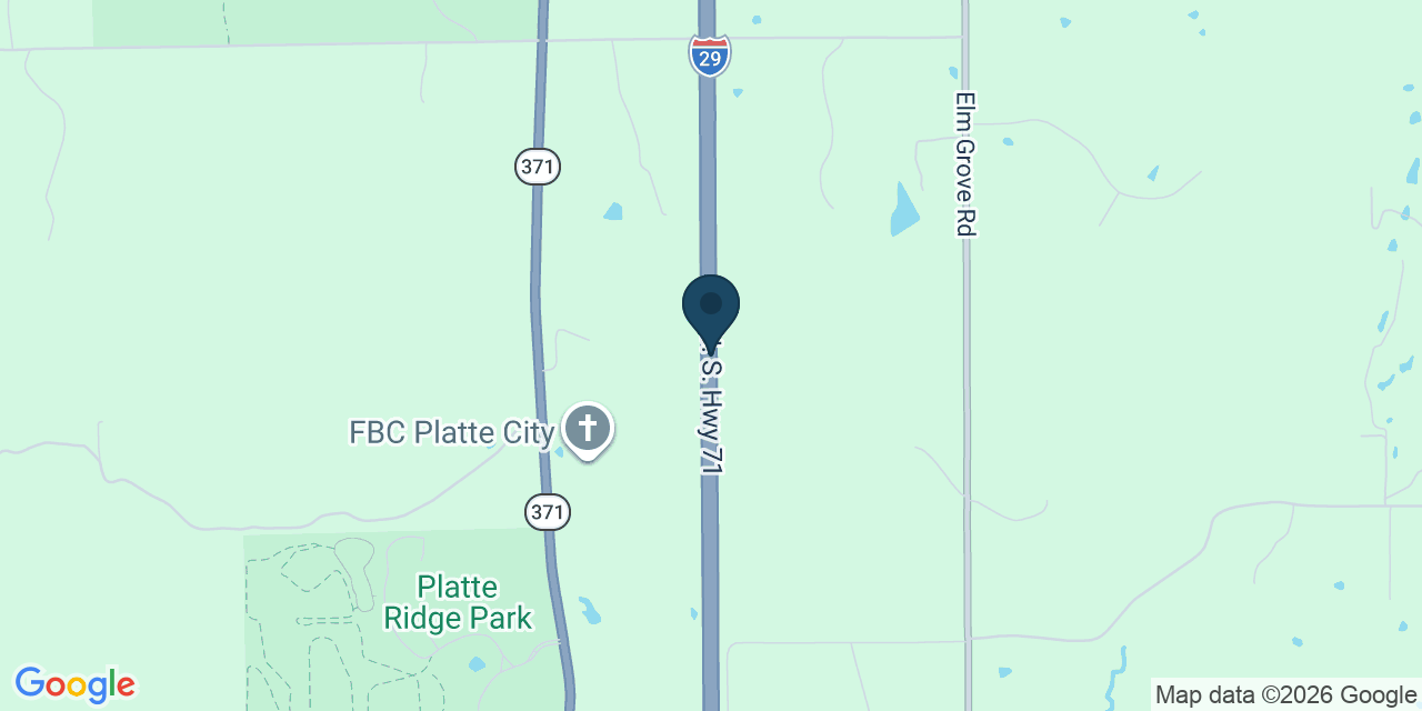 Map showing Platte County, MO