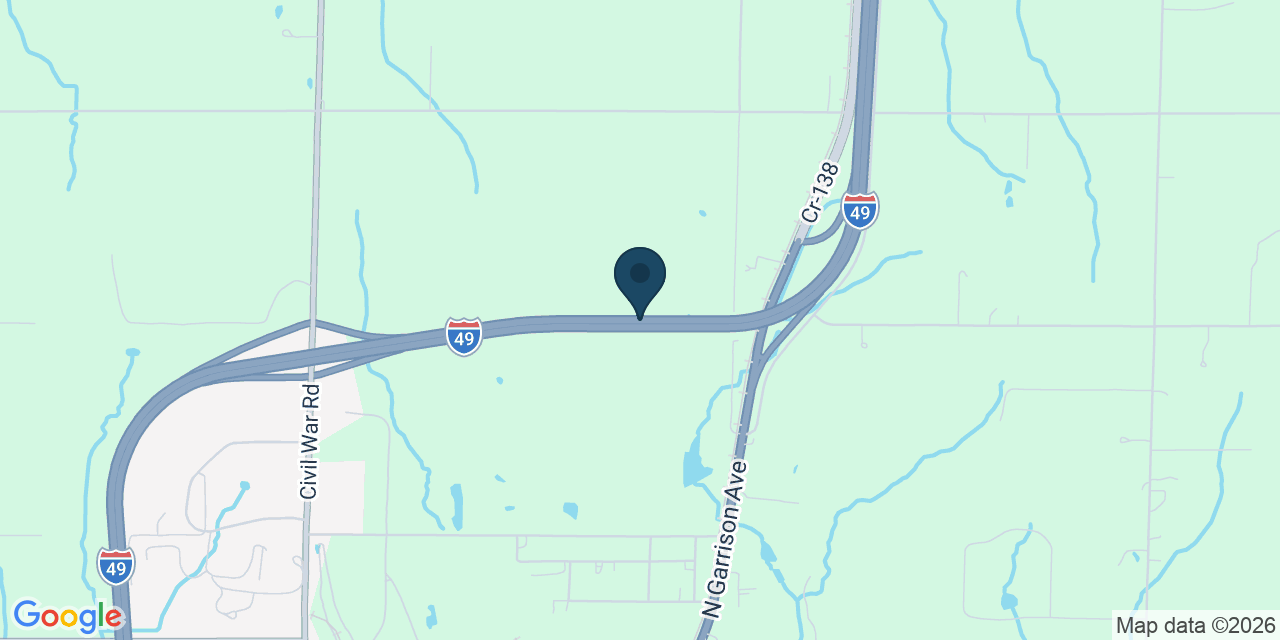 Map showing Carthage, Jasper County, MO