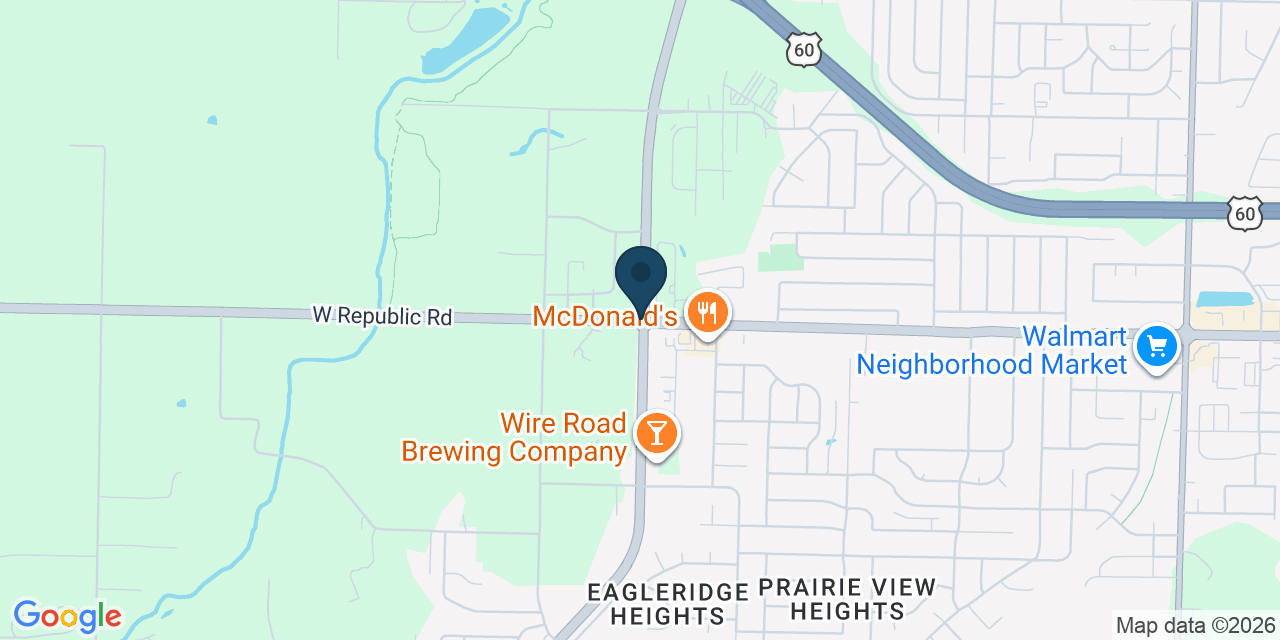 Map showing Republic, Greene County, MO