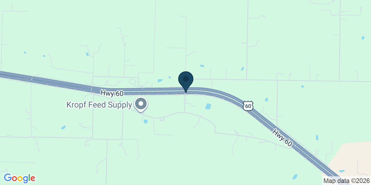 Map showing Seymour, Webster County, MO