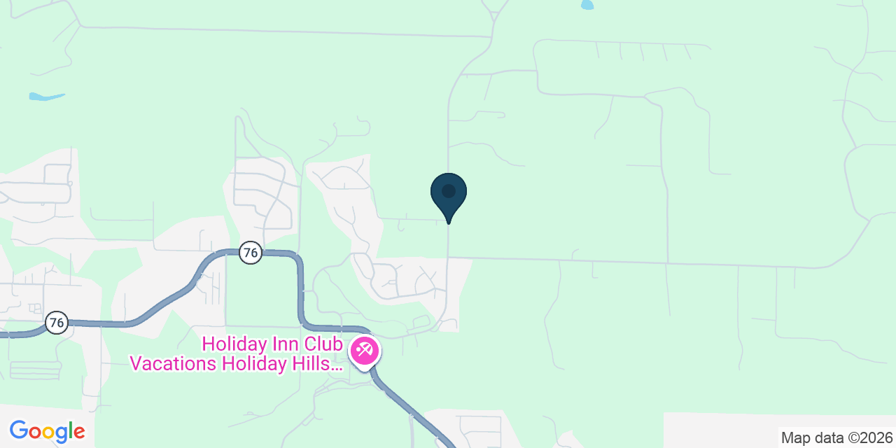 Map showing Branson, Taney County, MO