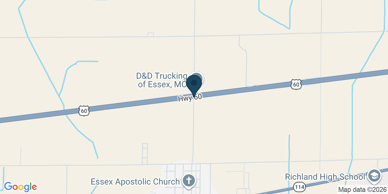 Map showing Essex, Stoddard County, MO