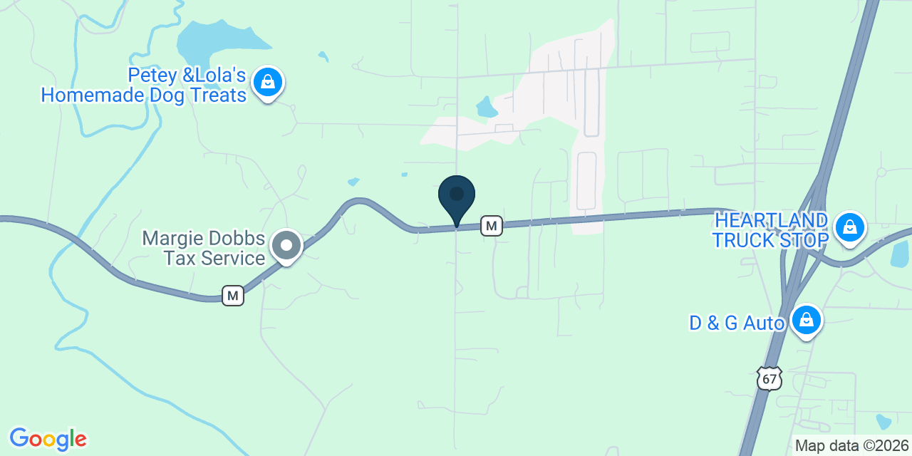 Map showing Tallapoosa, Butler County, MO