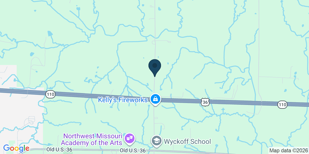 Map showing Cameron, Caldwell County, MO
