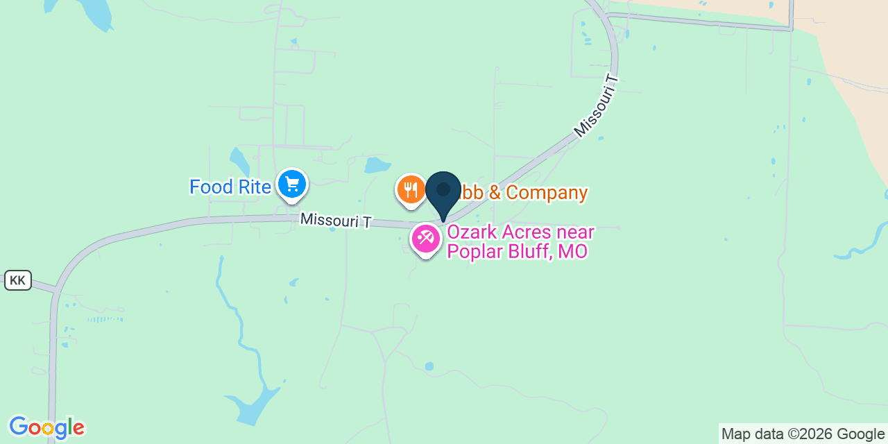 Map showing Wappapello, Butler County, MO