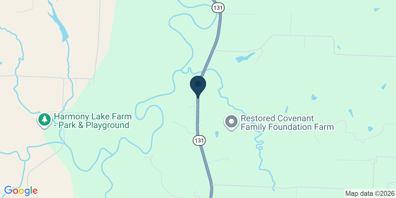 Map showing Lafayette County, MO