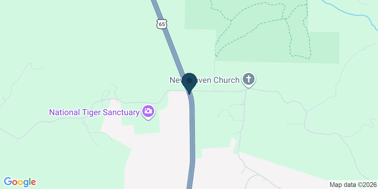 Map showing Christian County, MO