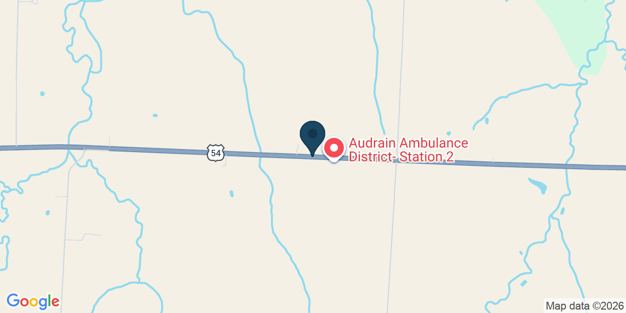 Map showing Audrain County, MO