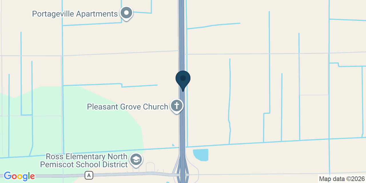 Map showing Pemiscot County, MO