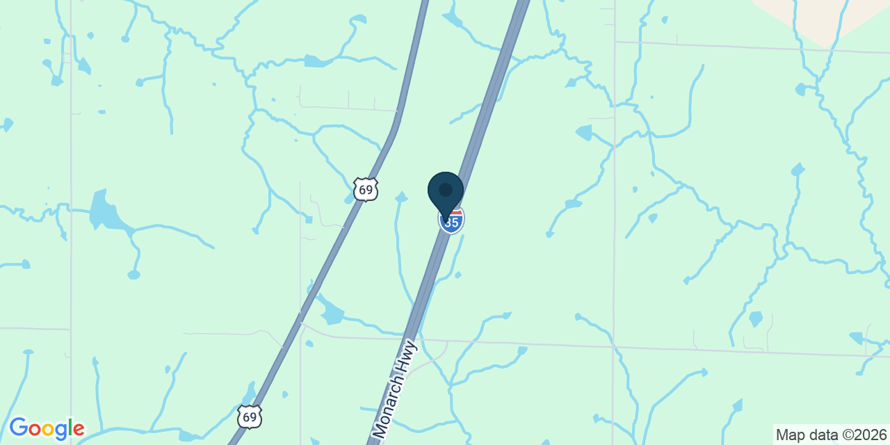 Map showing Cameron, Dekalb County, MO