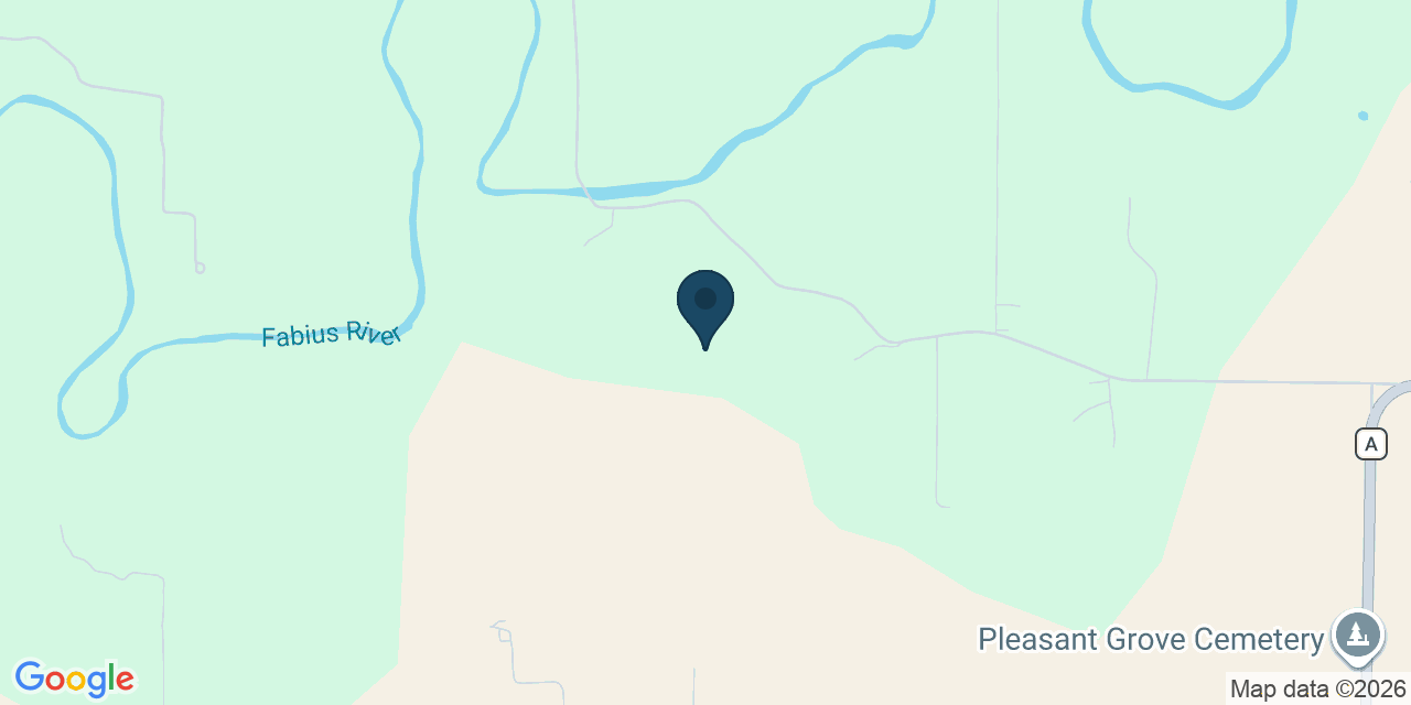 Map showing Palmyra, Marion County, MO