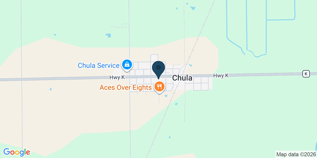 Map showing Chula, Livingston County, MO