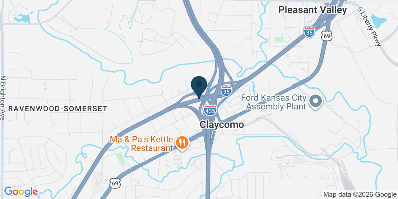 Map showing Kansas City, Clay County, MO
