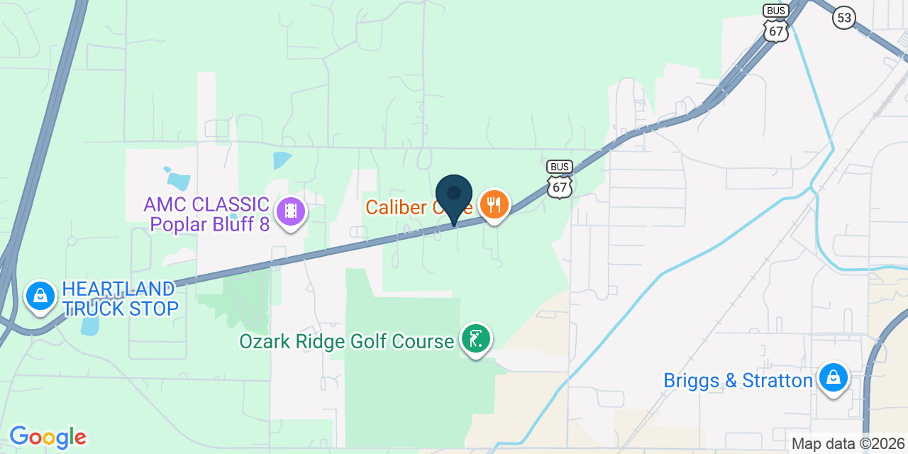 Map showing Poplar Bluff, Butler County, MO
