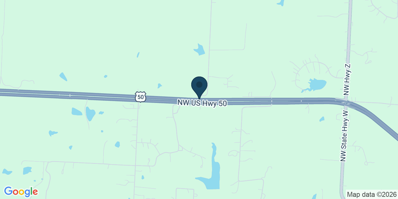 Map showing Johnson County, MO