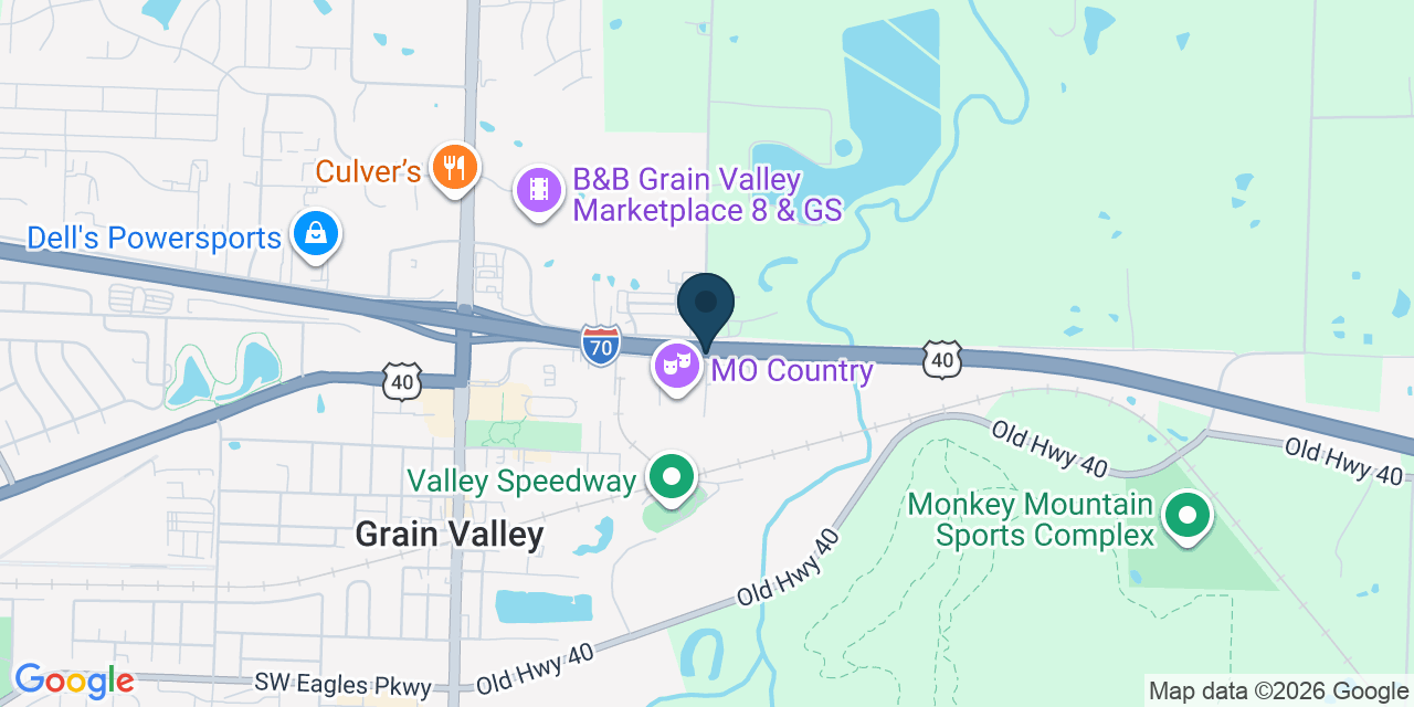 Map showing Jackson County, MO