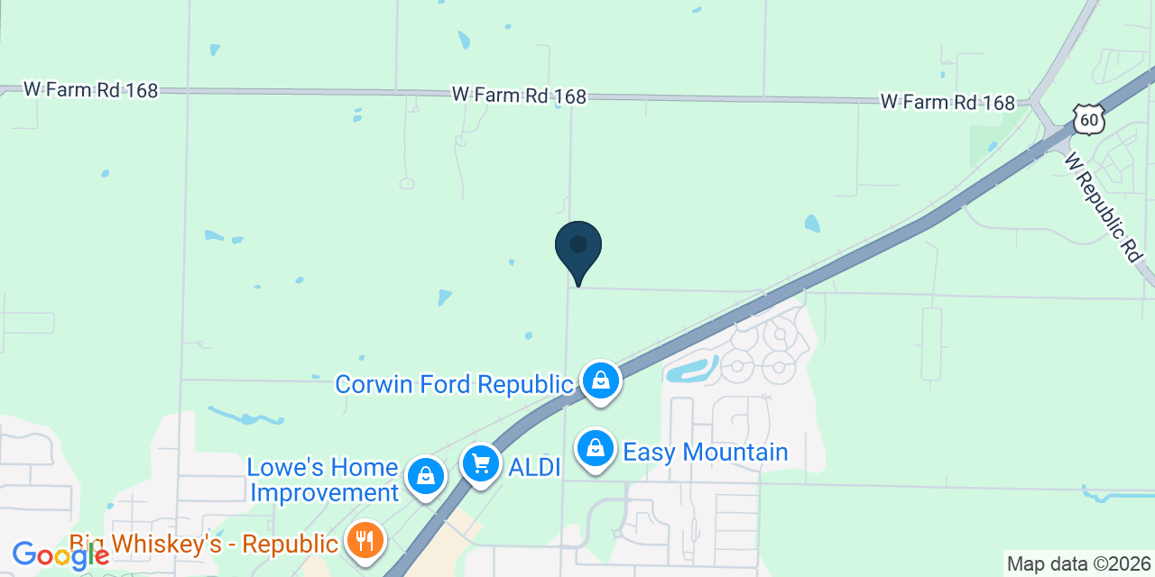 Map showing Republic, Greene County, MO
