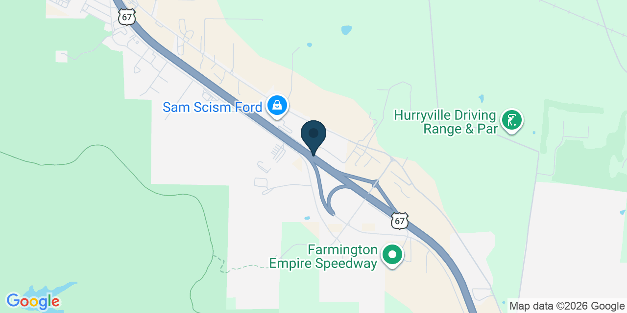 Map showing St Francois County, MO
