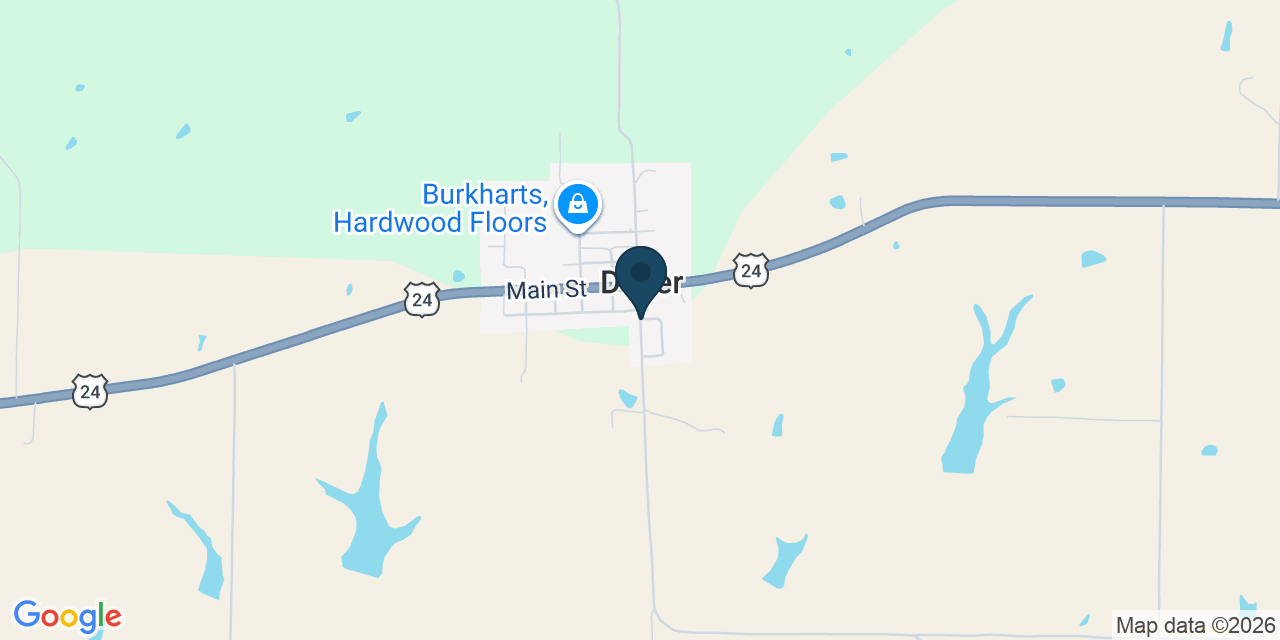 Map showing Lafayette County, MO